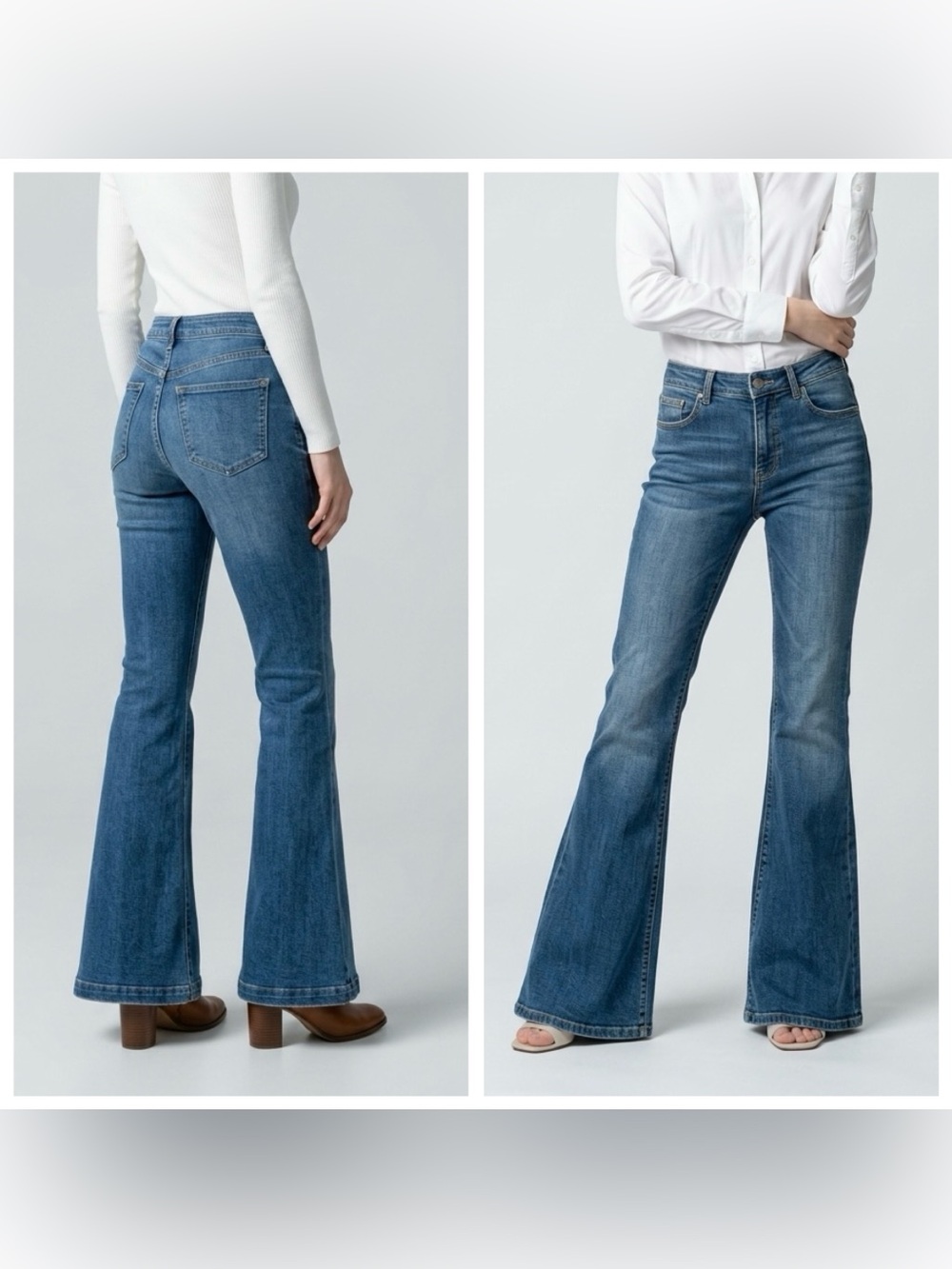 KanCan Women’s Sz 9 Medium Blue Mid-Rise Super Flare 34in inseam denim Jeans